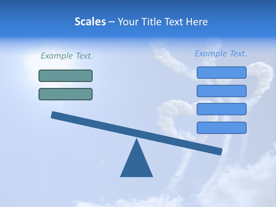 Sky Dreams Heart PowerPoint Template