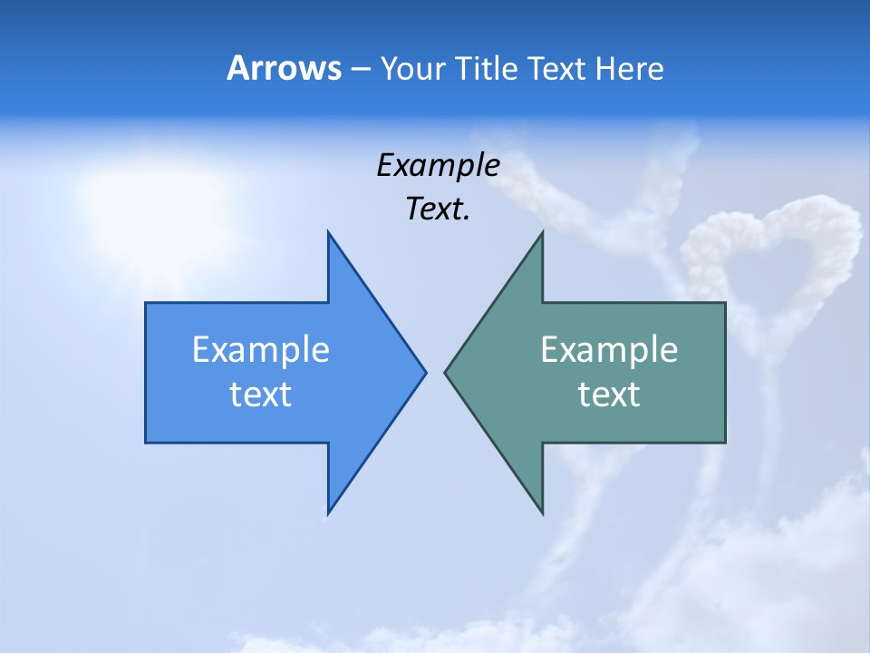 Sky Dreams Heart PowerPoint Template