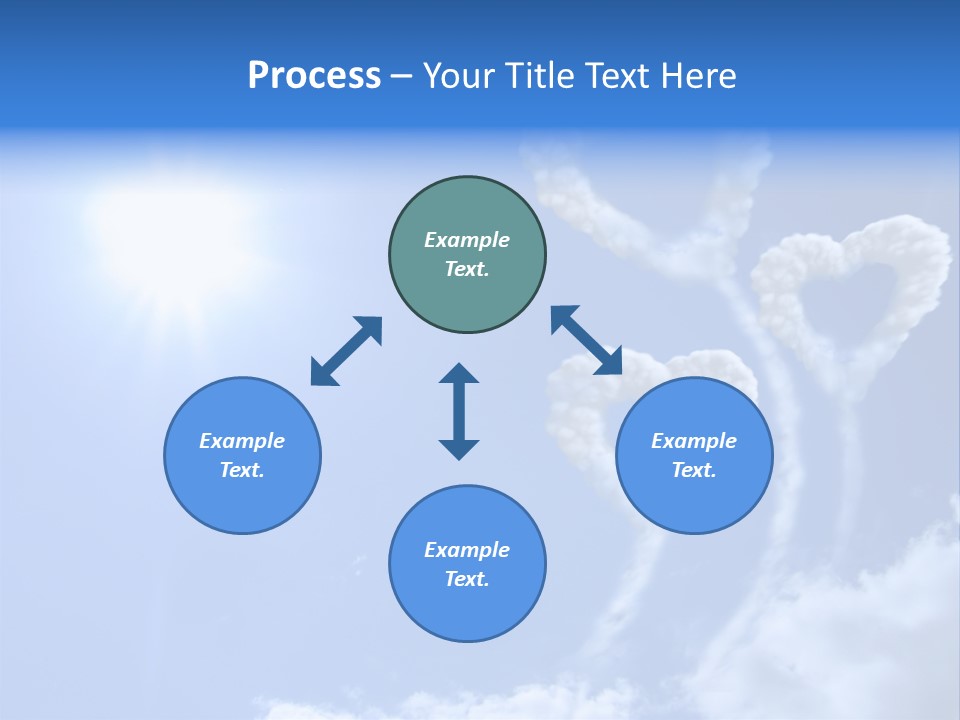 Sky Dreams Heart PowerPoint Template