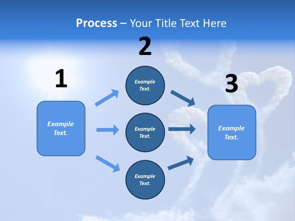 Sky Dreams Heart PowerPoint Template