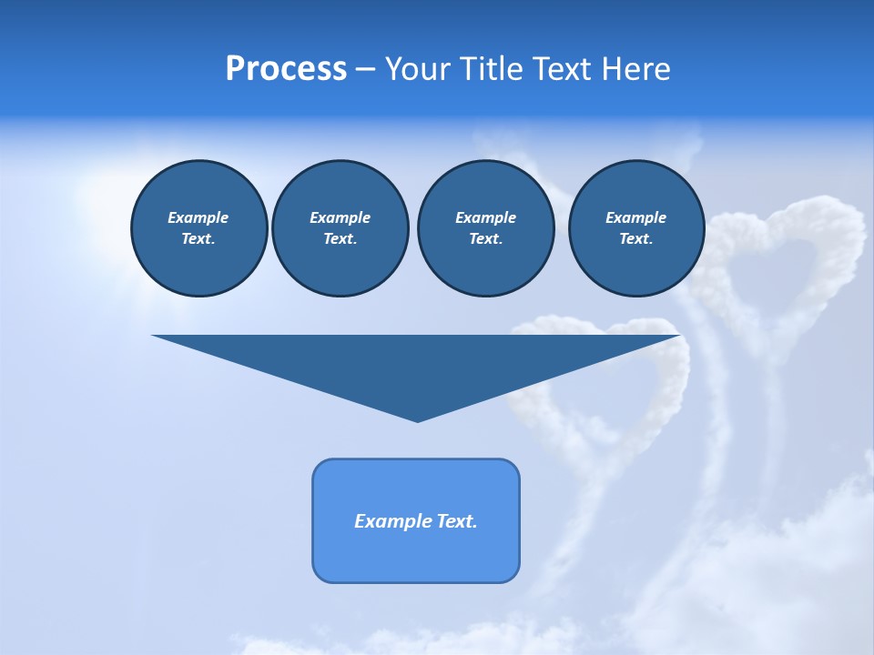 Sky Dreams Heart PowerPoint Template