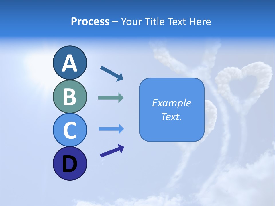 Sky Dreams Heart PowerPoint Template