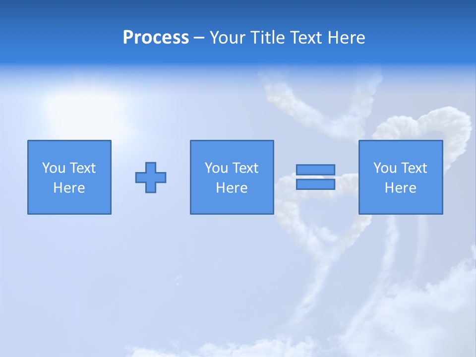 Sky Dreams Heart PowerPoint Template