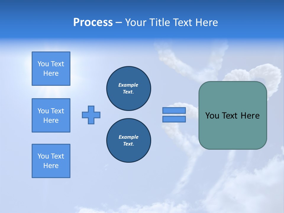 Sky Dreams Heart PowerPoint Template
