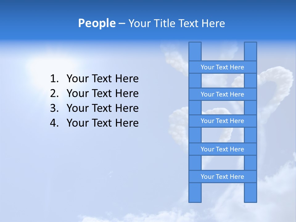 Sky Dreams Heart PowerPoint Template