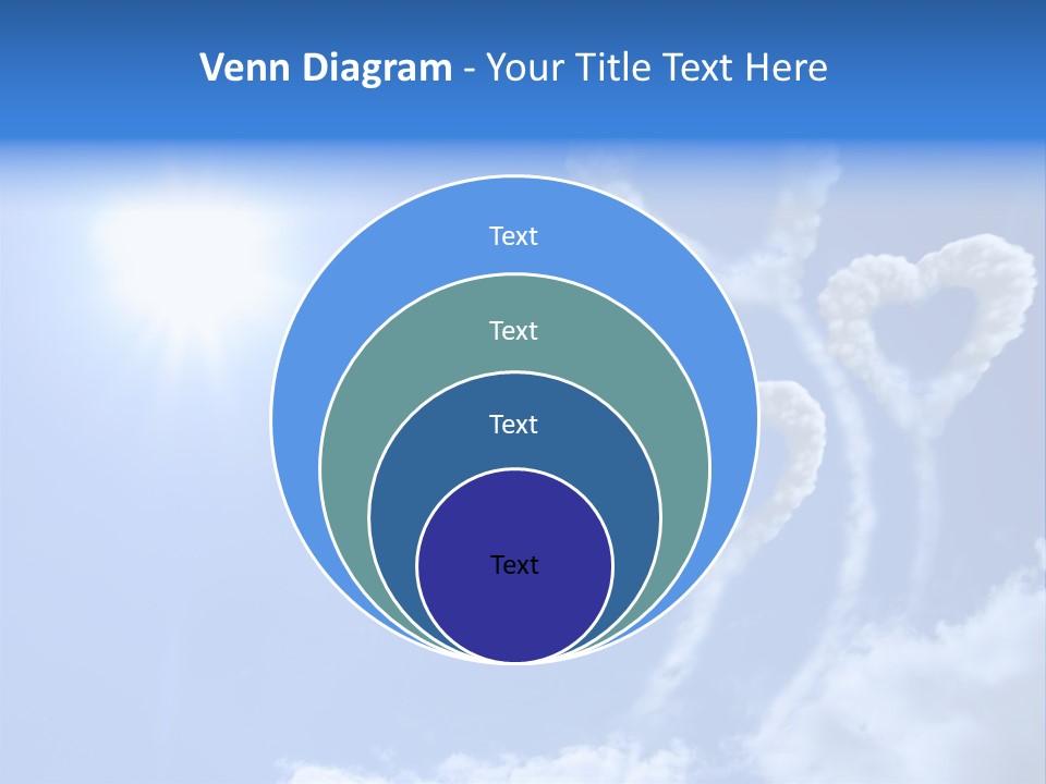 Sky Dreams Heart PowerPoint Template
