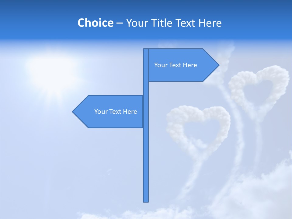 Sky Dreams Heart PowerPoint Template