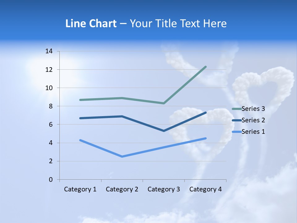 Sky Dreams Heart PowerPoint Template