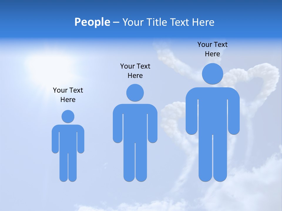 Sky Dreams Heart PowerPoint Template