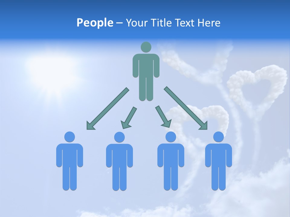 Sky Dreams Heart PowerPoint Template