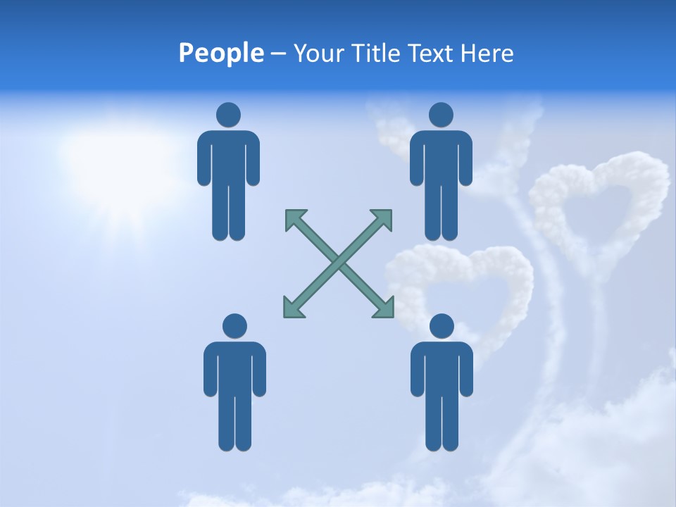 Sky Dreams Heart PowerPoint Template