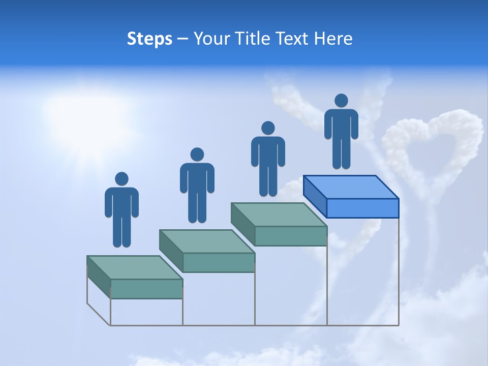 Sky Dreams Heart PowerPoint Template