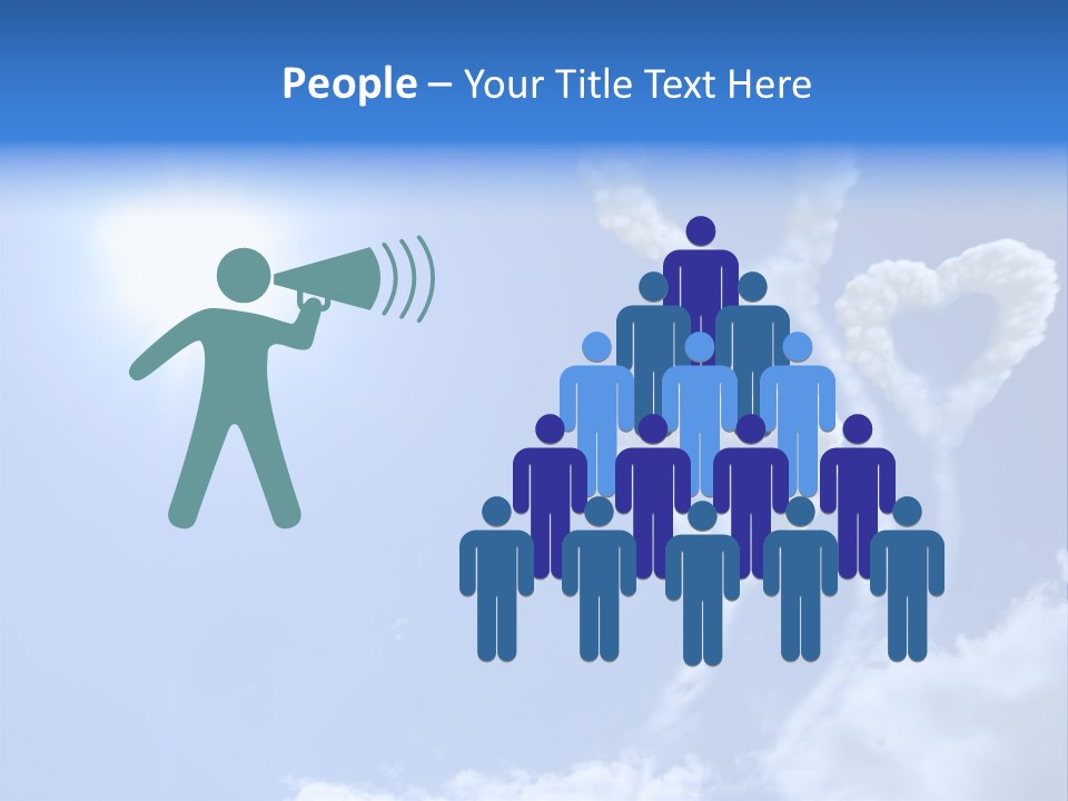 Sky Dreams Heart PowerPoint Template