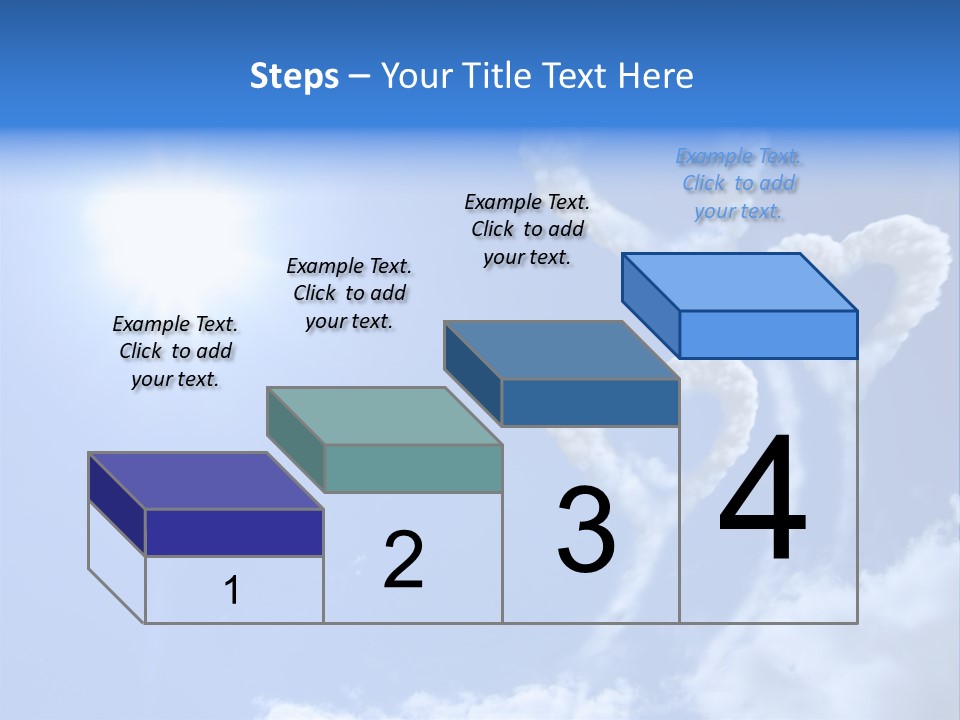 Sky Dreams Heart PowerPoint Template