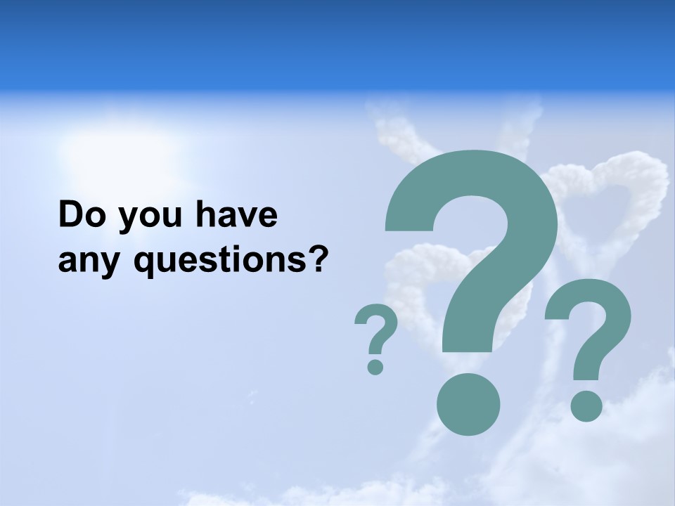 Sky Dreams Heart PowerPoint Template