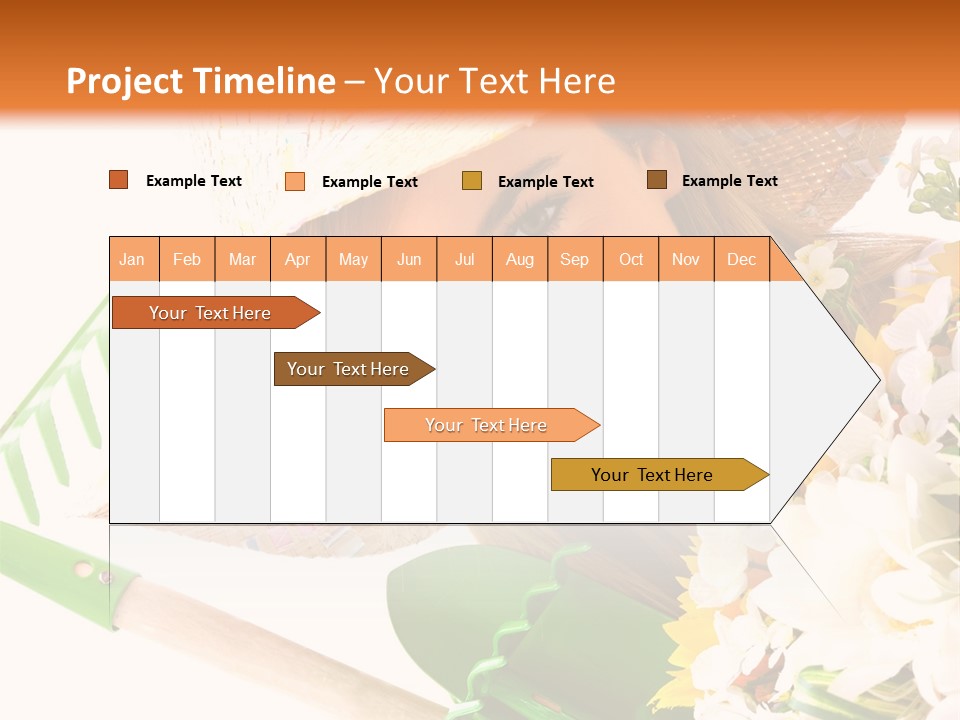 A Woman In A Straw Hat Holding A Bouquet Of Flowers PowerPoint Template