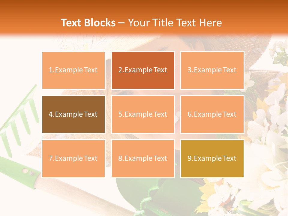 A Woman In A Straw Hat Holding A Bouquet Of Flowers PowerPoint Template