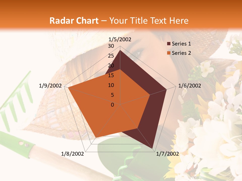 A Woman In A Straw Hat Holding A Bouquet Of Flowers PowerPoint Template