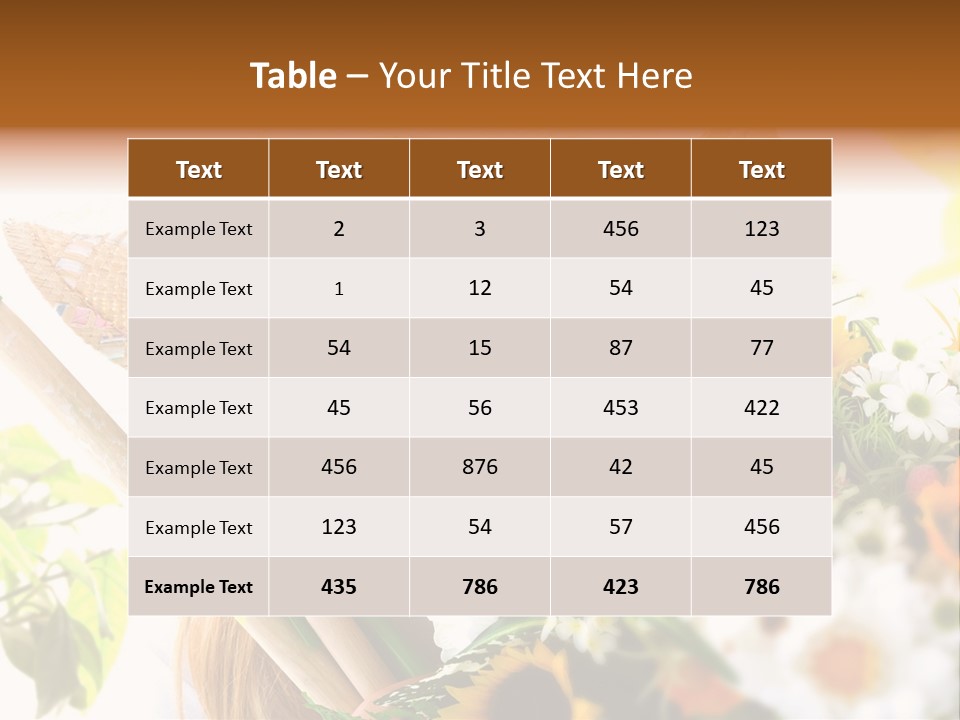 Look Flower Woman PowerPoint Template