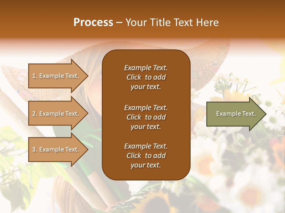 Look Flower Woman PowerPoint Template