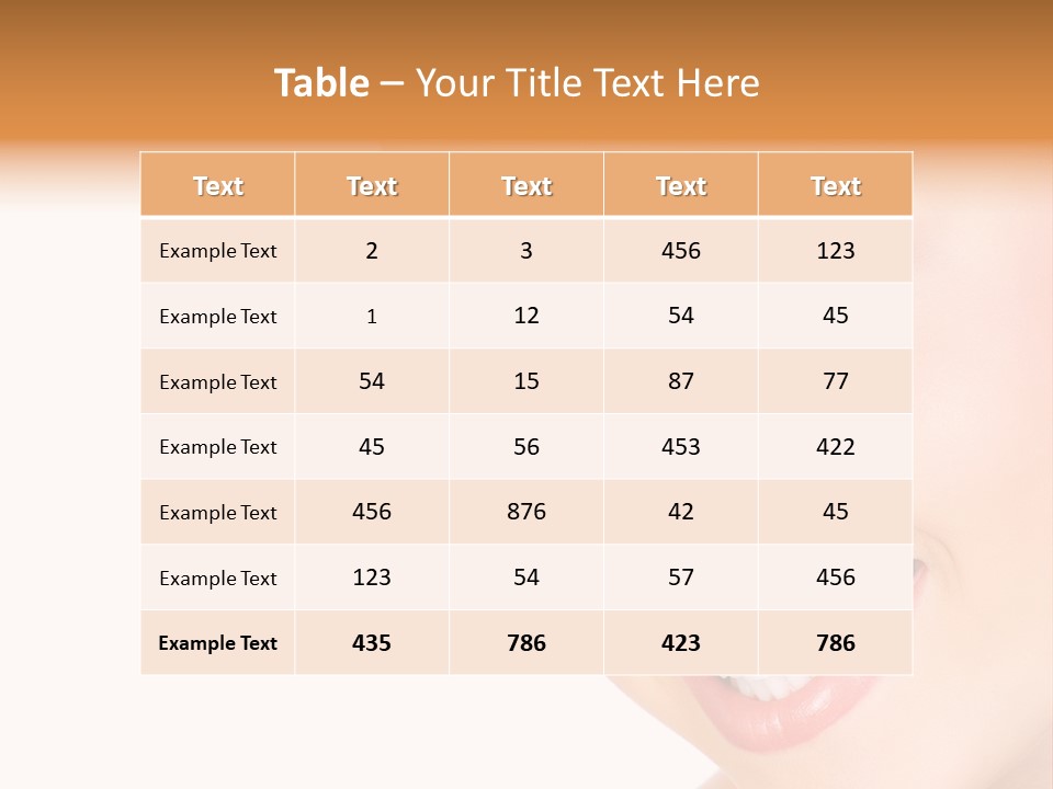 Background Whitening Care PowerPoint Template