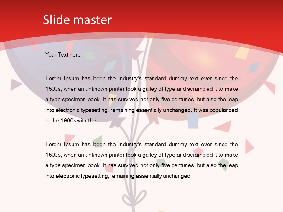 Party Bunch Confetti PowerPoint Template