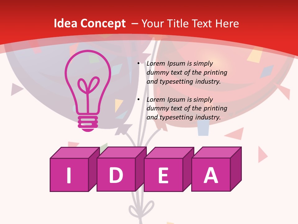 Party Bunch Confetti PowerPoint Template