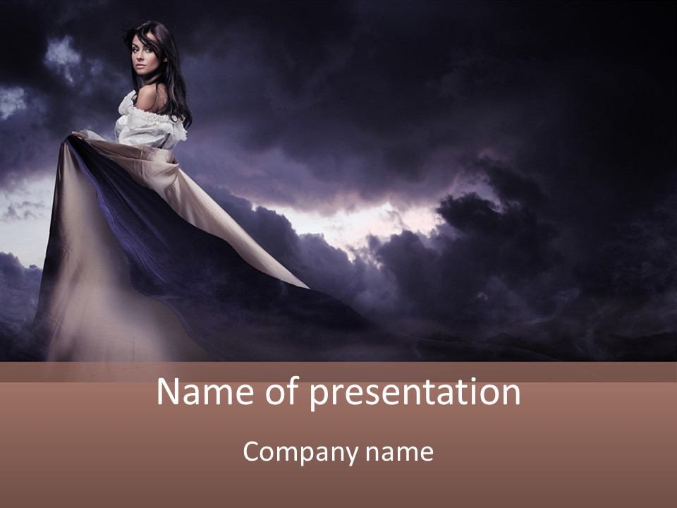 Portrait Mood Minacous PowerPoint Template