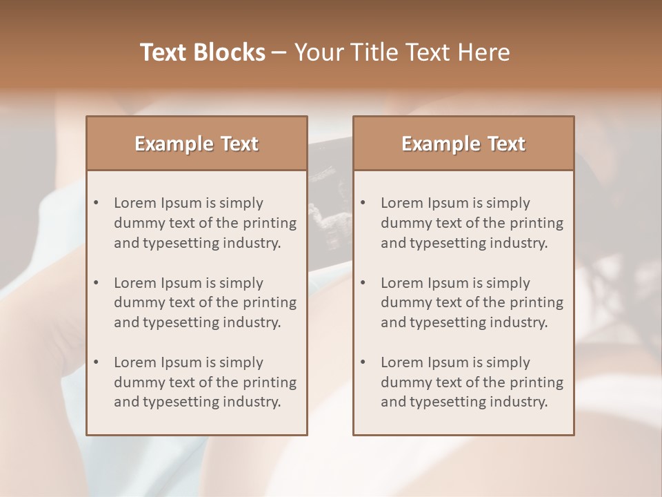 Analysing Relaxation Sofa PowerPoint Template