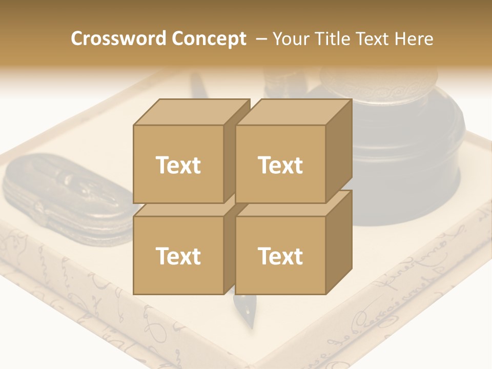 Pen Parchment Note PowerPoint Template