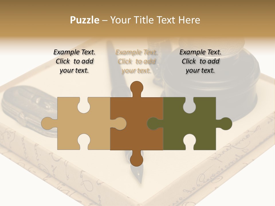 Pen Parchment Note PowerPoint Template