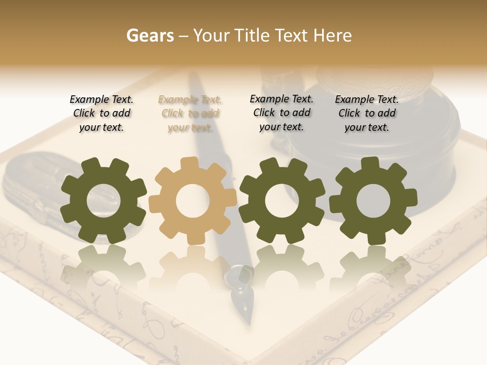 Pen Parchment Note PowerPoint Template