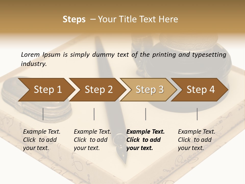 Pen Parchment Note PowerPoint Template