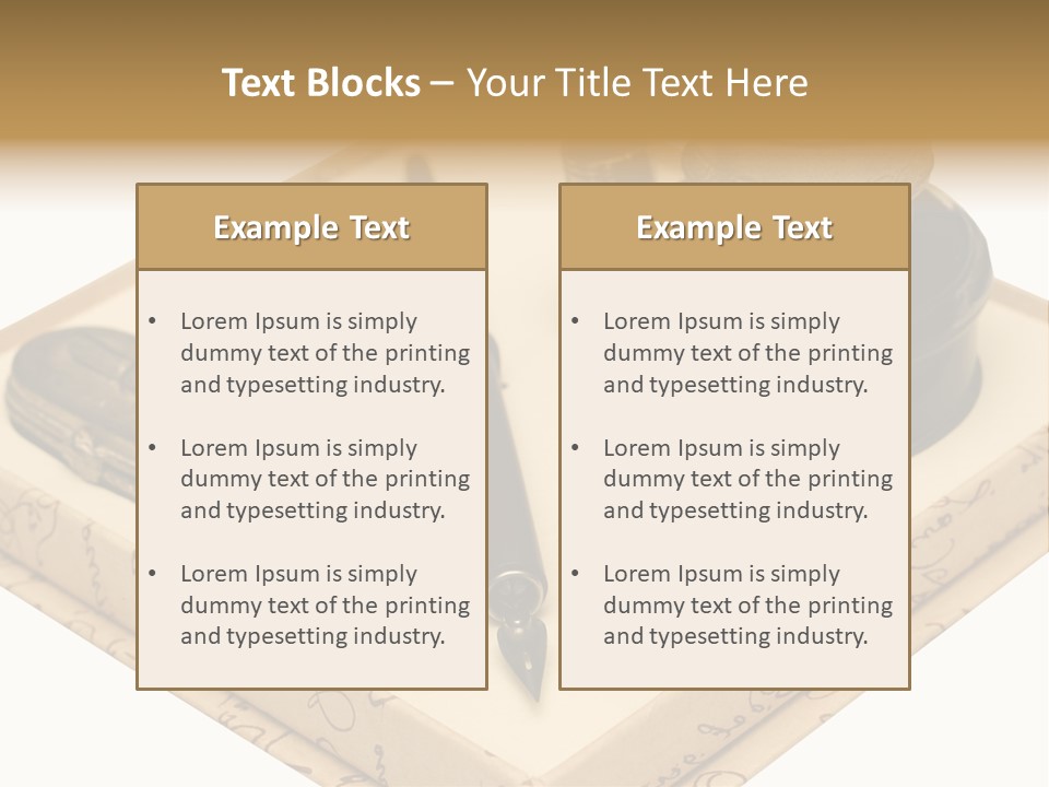 Pen Parchment Note PowerPoint Template