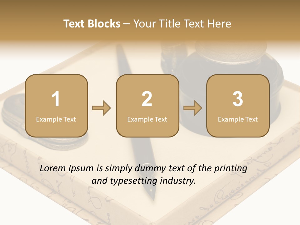 Pen Parchment Note PowerPoint Template