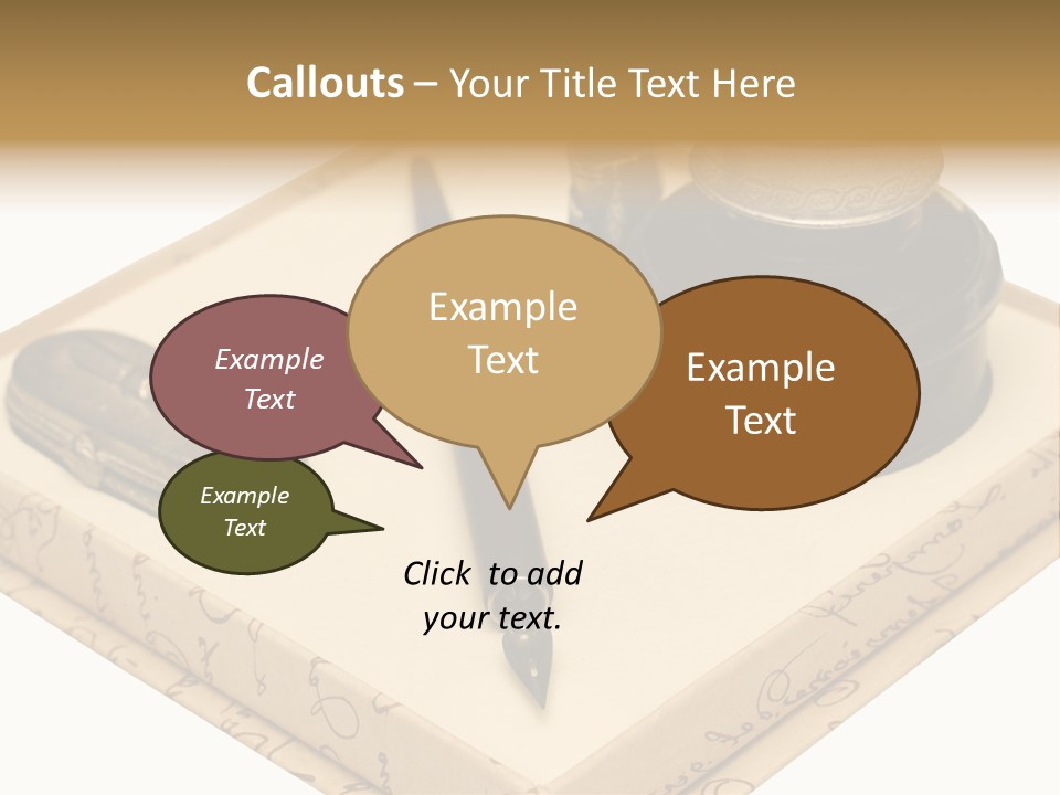 Pen Parchment Note PowerPoint Template