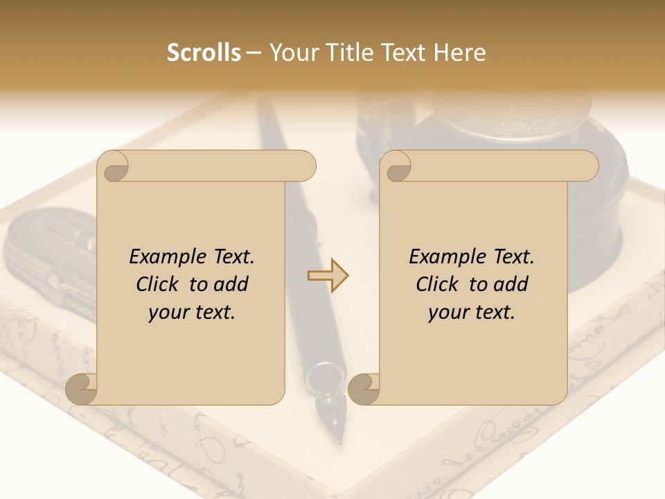 Pen Parchment Note PowerPoint Template