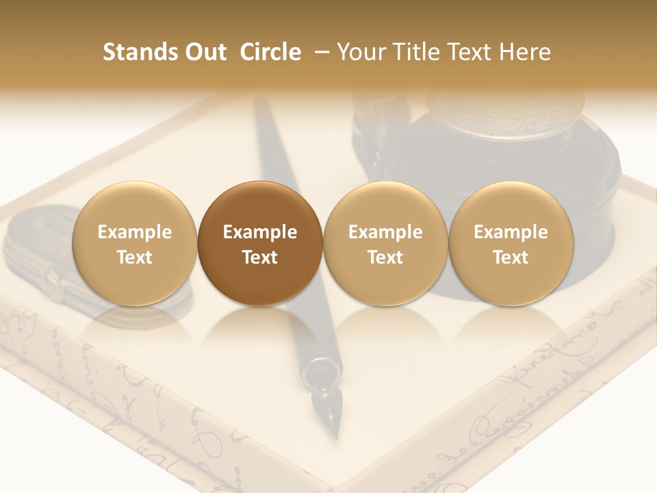 Pen Parchment Note PowerPoint Template