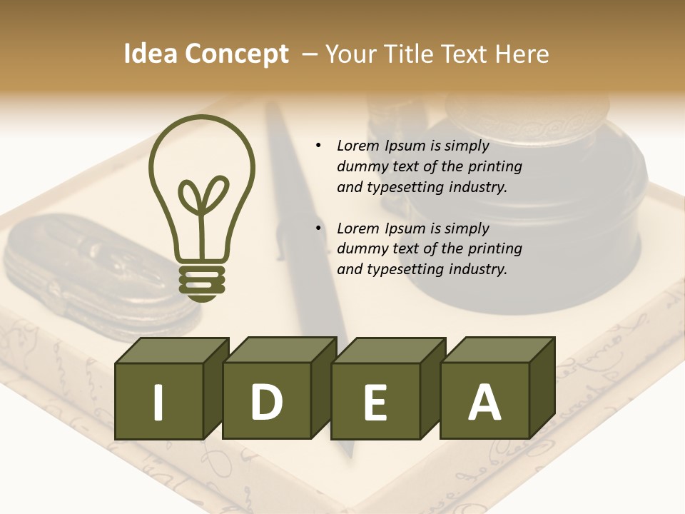 Pen Parchment Note PowerPoint Template