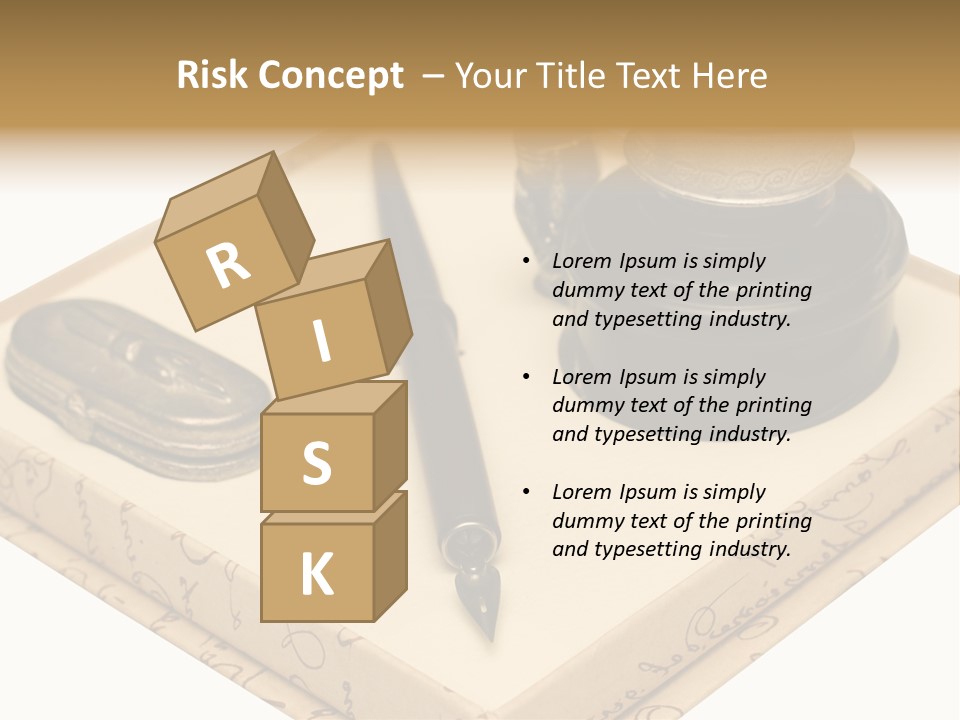 Pen Parchment Note PowerPoint Template