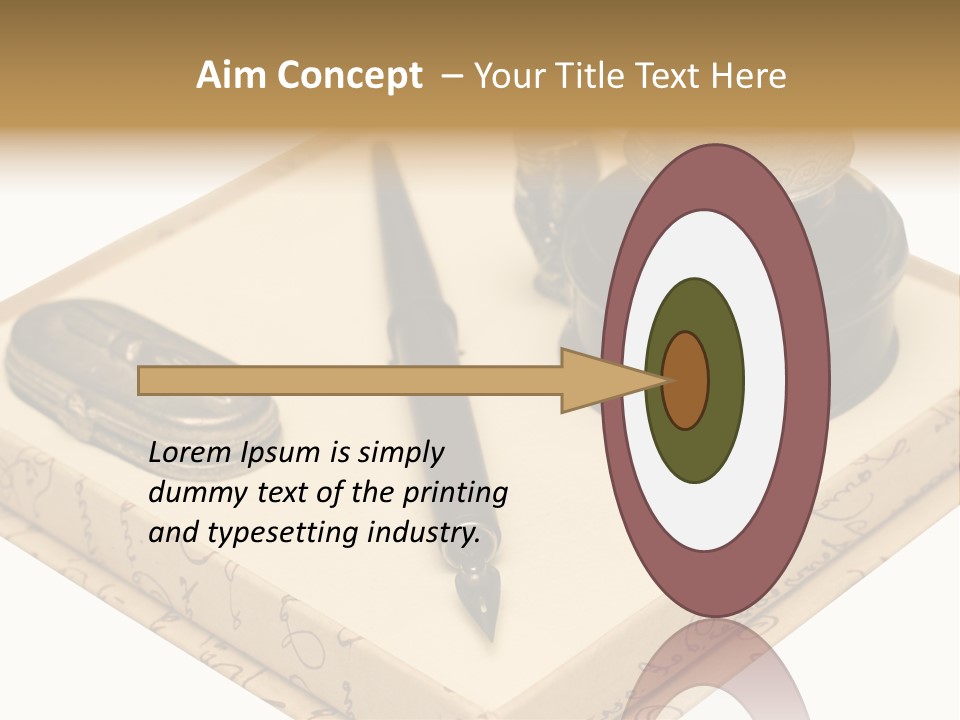 Pen Parchment Note PowerPoint Template