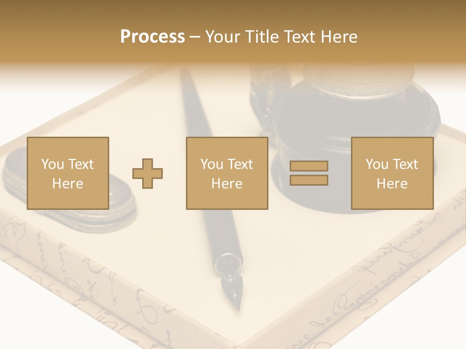 Pen Parchment Note PowerPoint Template