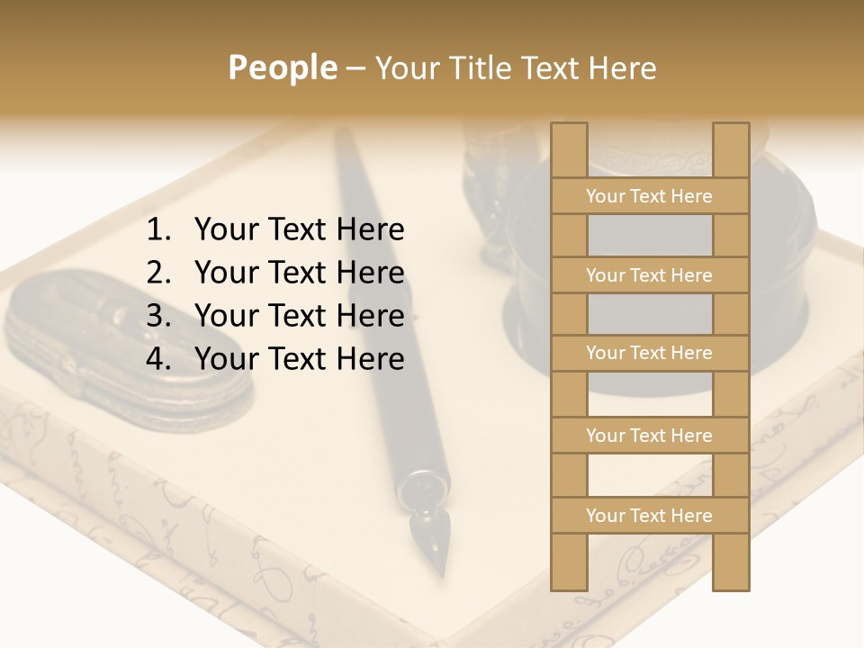 Pen Parchment Note PowerPoint Template