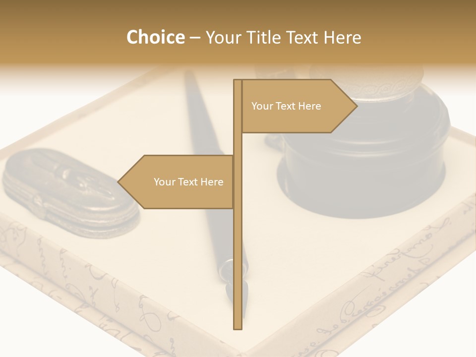 Pen Parchment Note PowerPoint Template