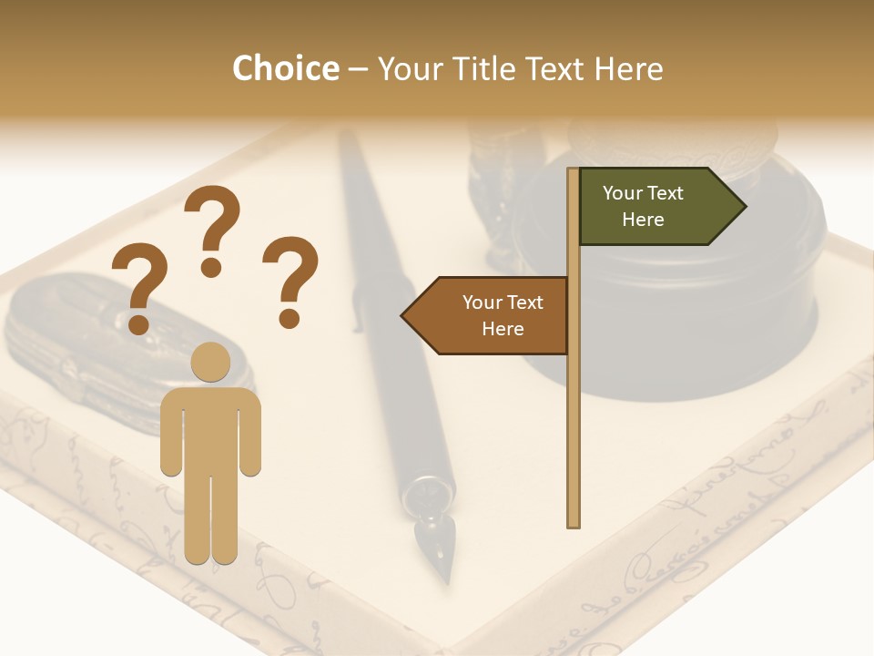Pen Parchment Note PowerPoint Template