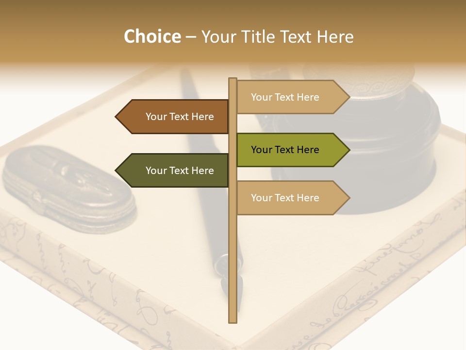 Pen Parchment Note PowerPoint Template