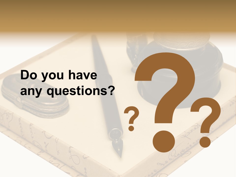 Pen Parchment Note PowerPoint Template