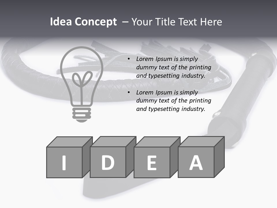 White Background Whip PowerPoint Template