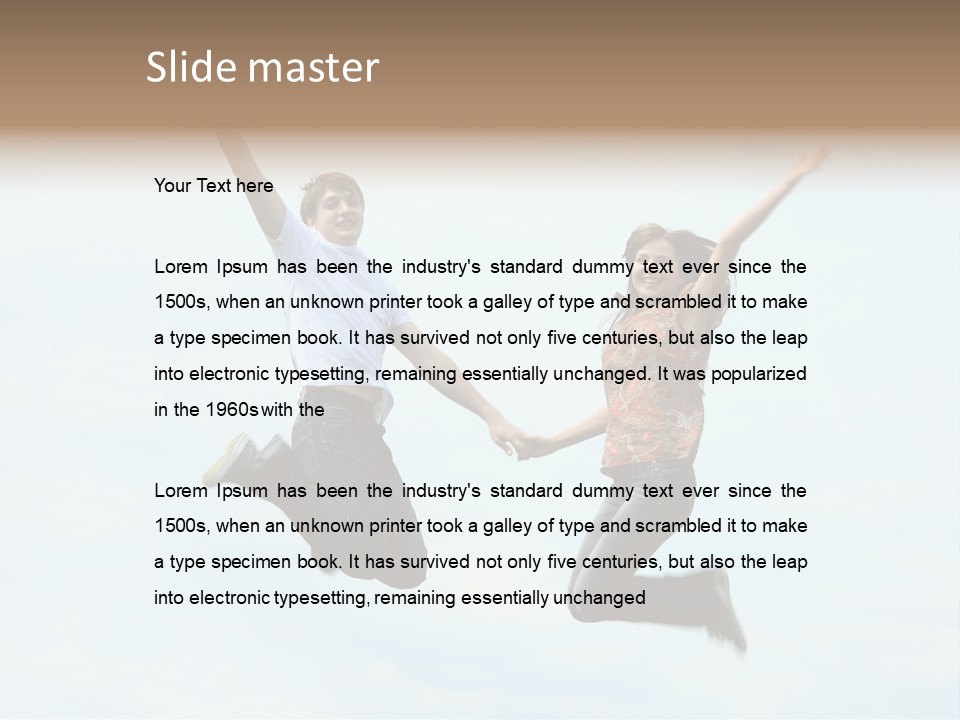 Caucasian Boyfriend Cute PowerPoint Template