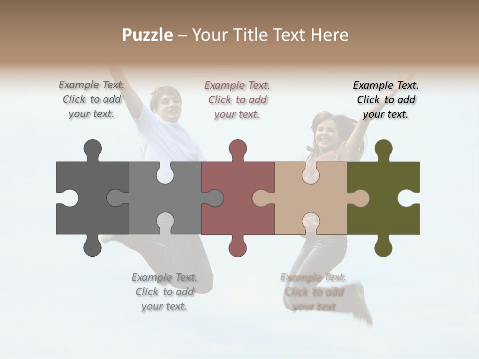 Caucasian Boyfriend Cute PowerPoint Template